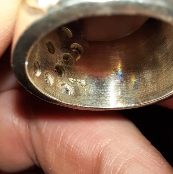 Solid 925 ring cz bypass cigar band ring stamped 925 sterling silver - Picture 8 of 14